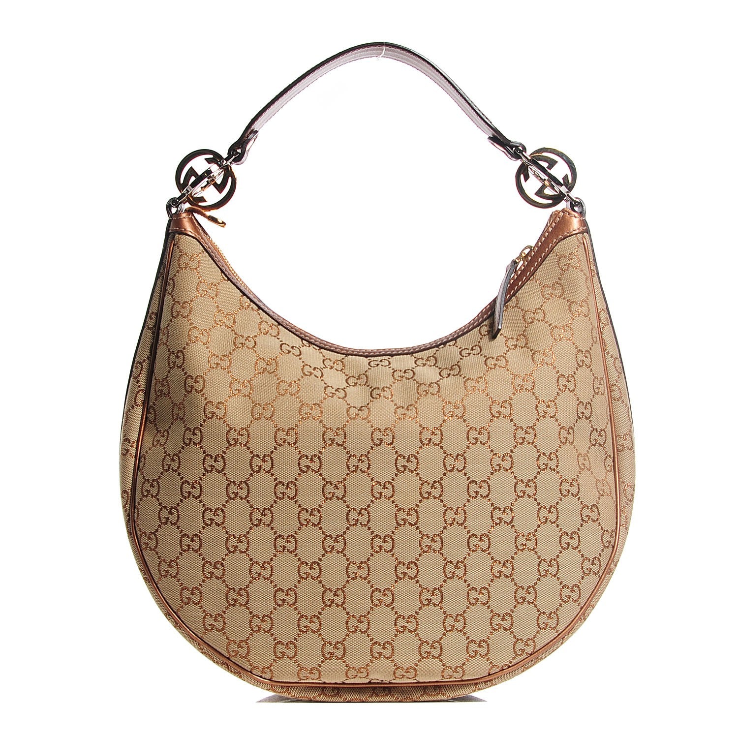Gucci Monogram GG Twins Medium Hobo Bronze 1 of 7