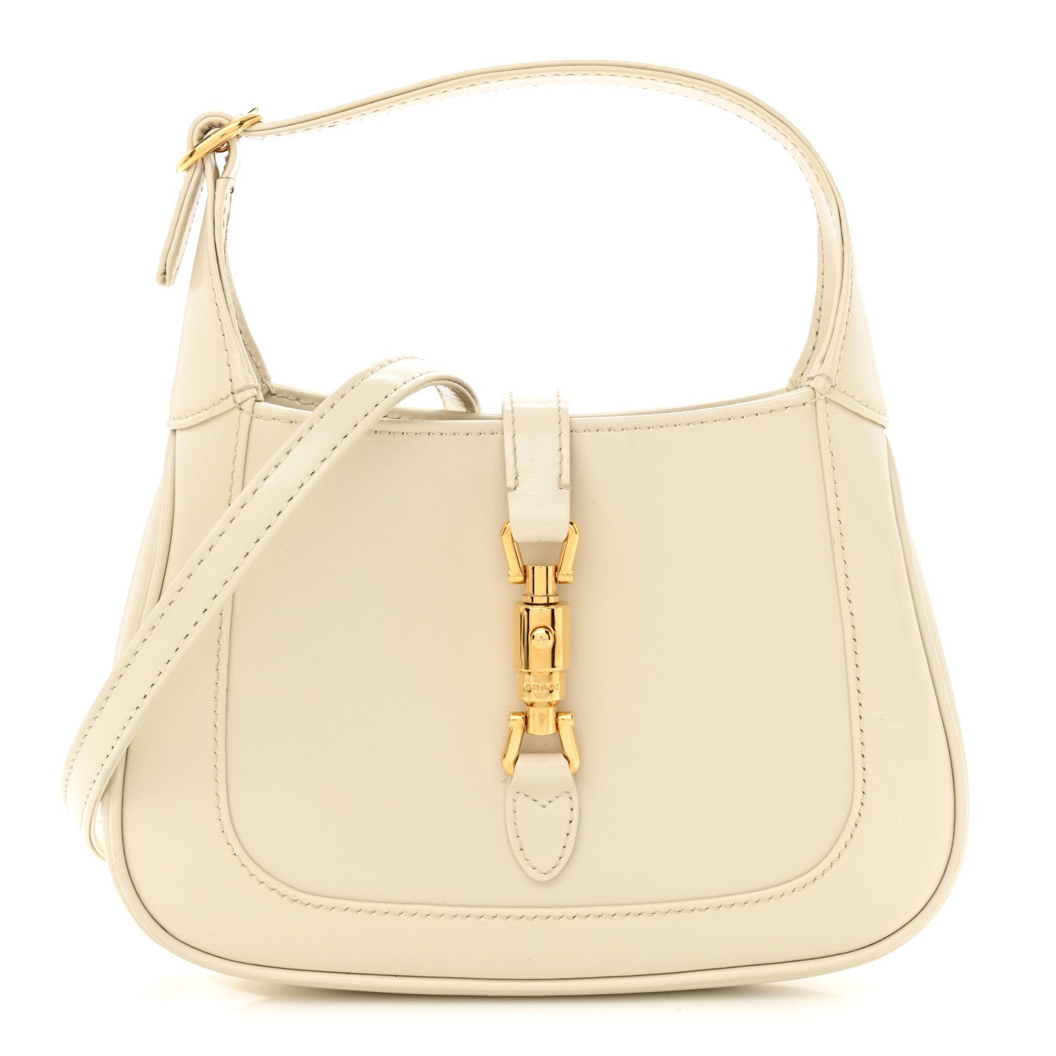 Gucci Boarded Dyana Lux Calfskin Mini Jackie 1961 Hobo Mystic White 1 of 7