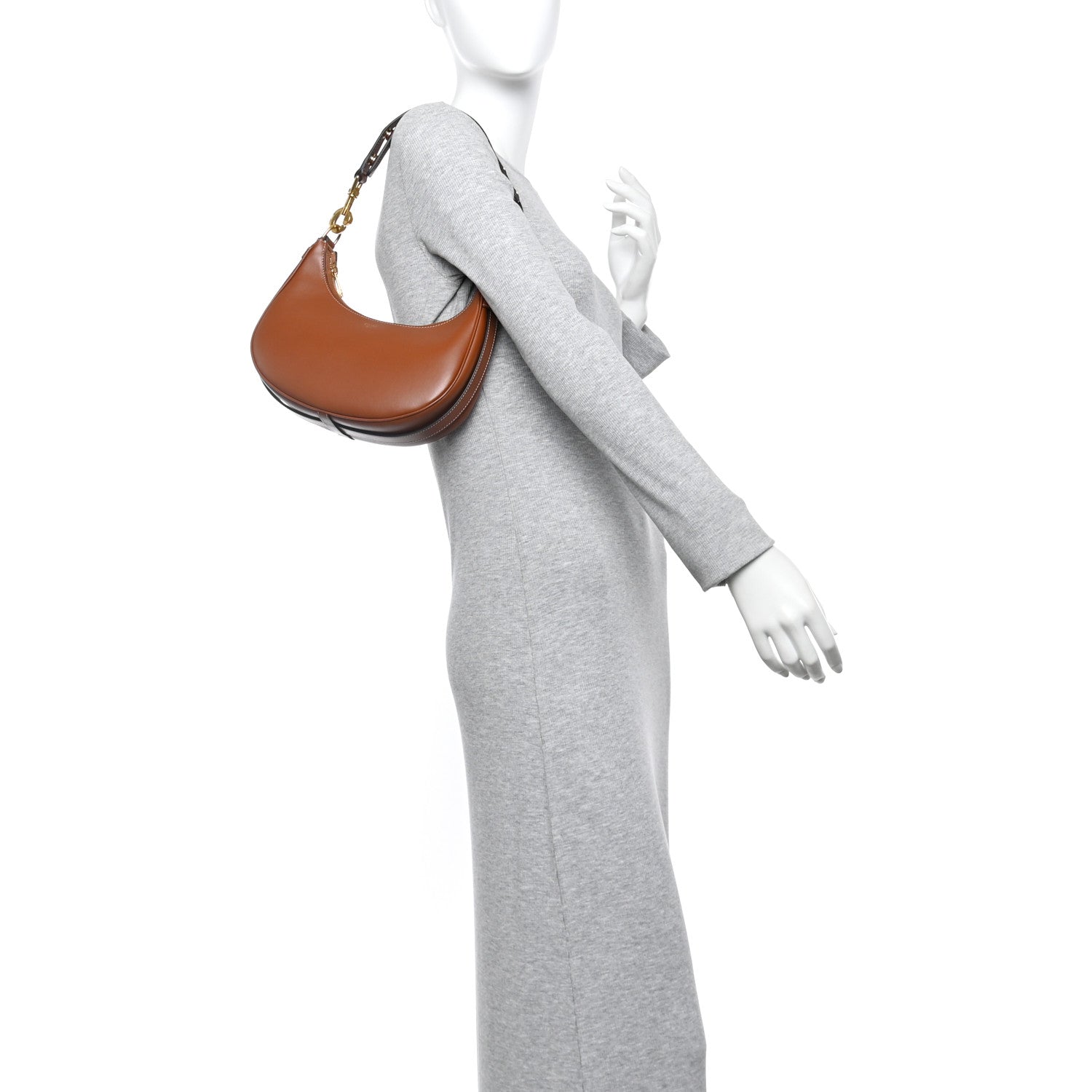 Celine Smooth Calfskin Medium Strap Ava Shoulder Bag Tan 2 of 10