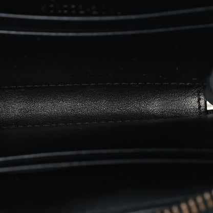 Gucci Calfskin Matelasse GG Marmont Zip Around Card Case Black 5 of 7