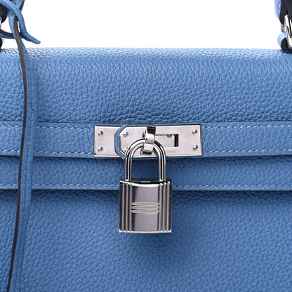 Hermes Togo Kelly Retourne 25 Azur 7 of 9
