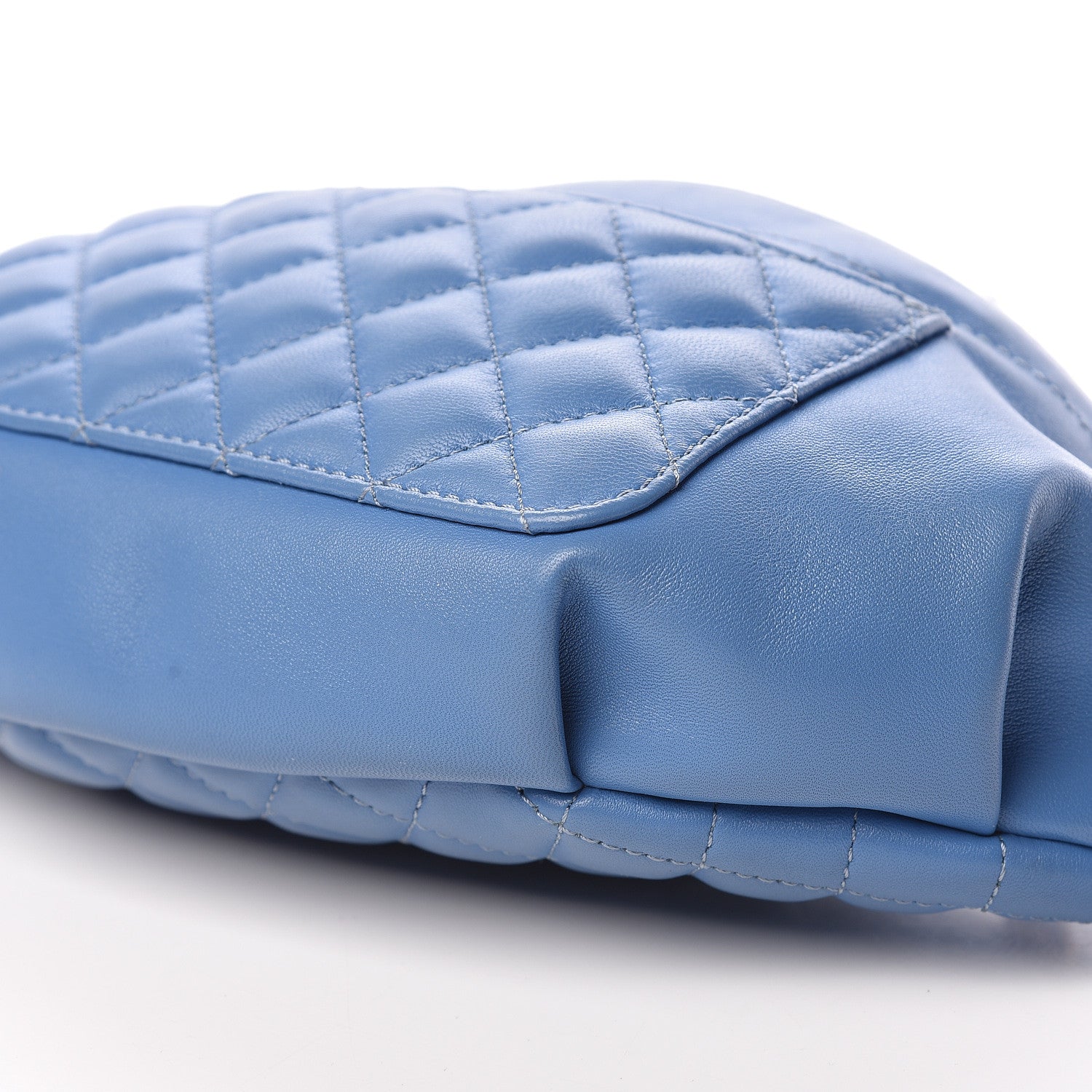 Chanel Lambskin Quilted Bi Waist Bag Fanny Pack Blue 9 of 11