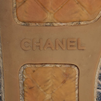 Chanel Linen CC Espadrilles 37 Blue 8 of 10