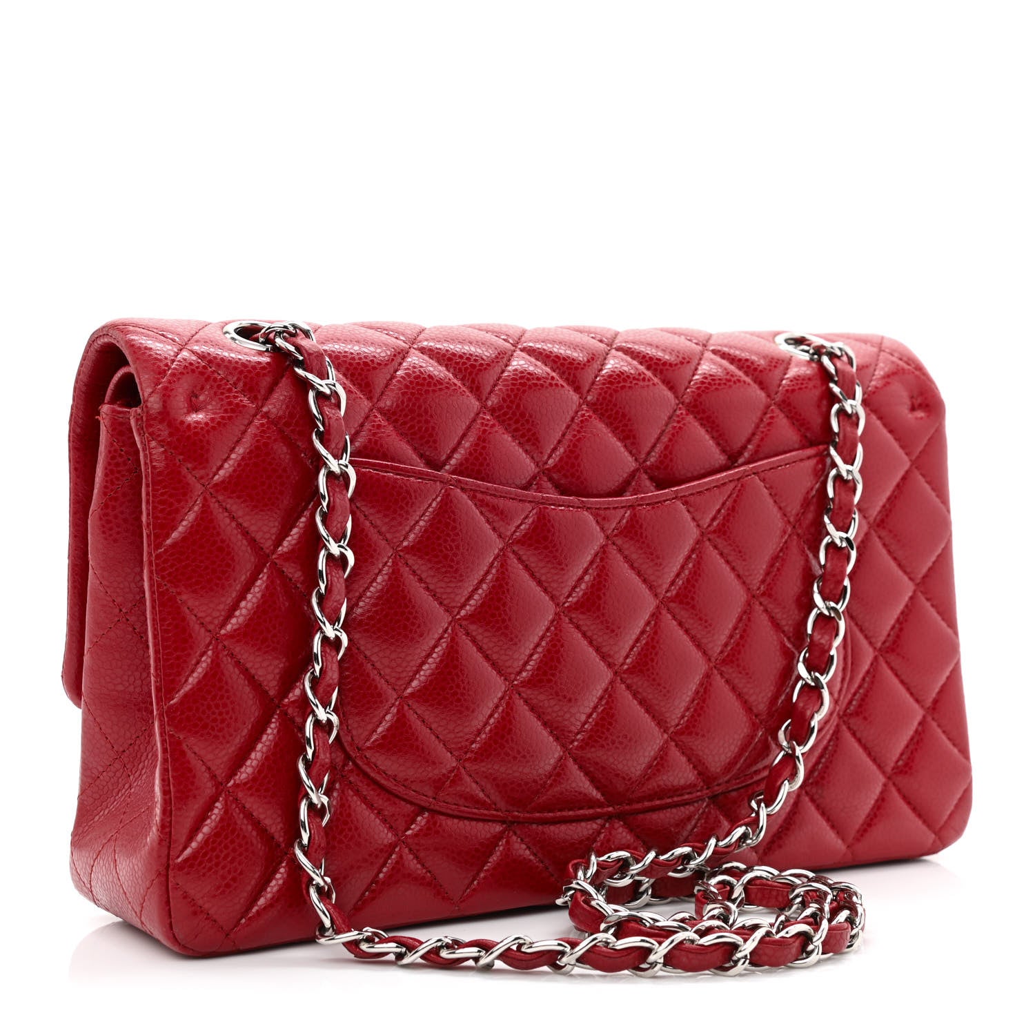 Chanel Caviar Quilted Medium Double Flap Red 3 of 12