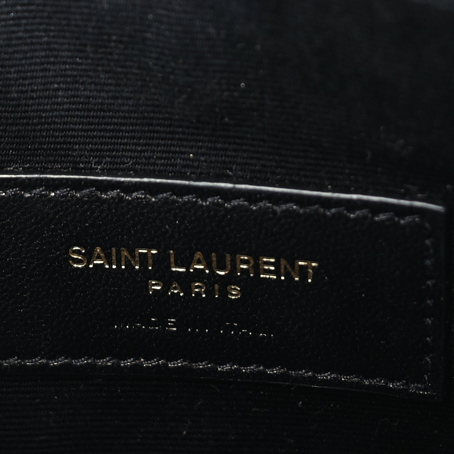 Saint Laurent Grain De Poudre Chevron Monogram Bill Pouch  Black 7 of 7