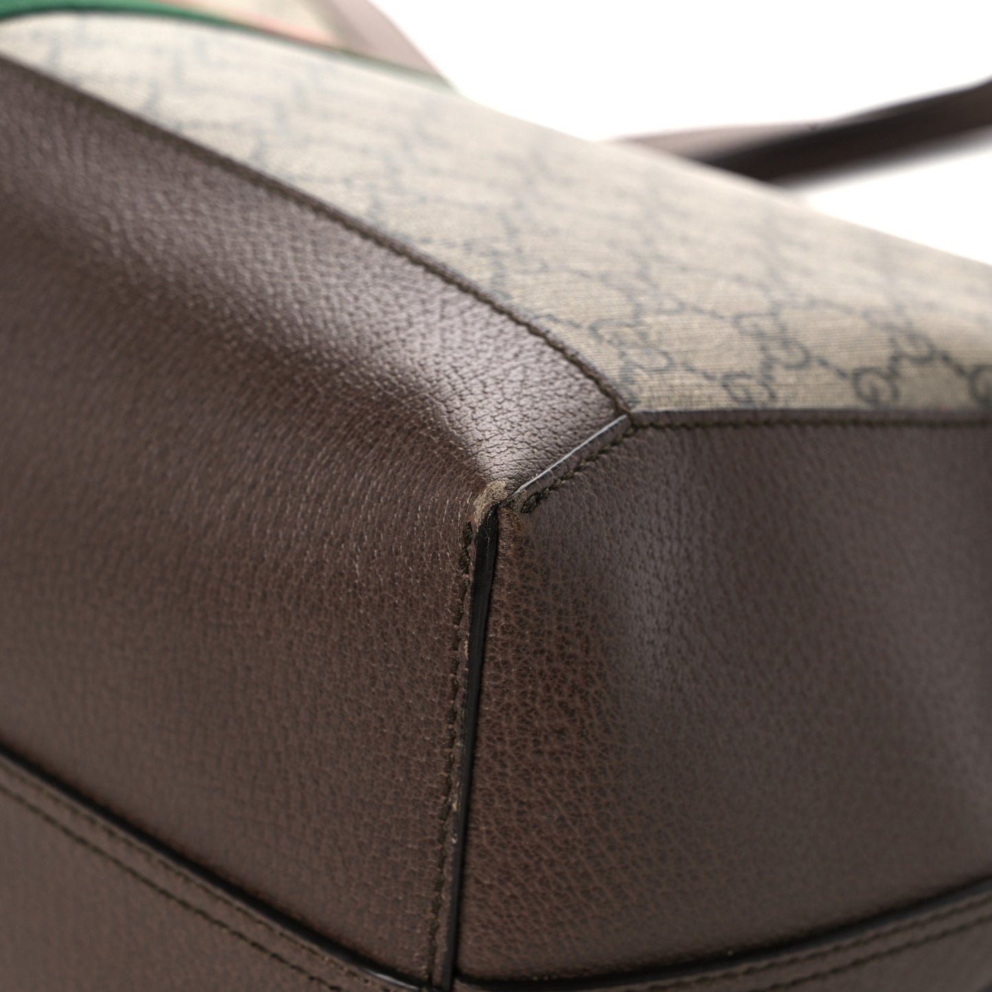 GG Supreme Monogram Web Ophidia Tote Brown