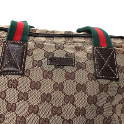 Gucci GG Monogram Small Web Handle Bucket Tote  Dark Brown 6 of 8