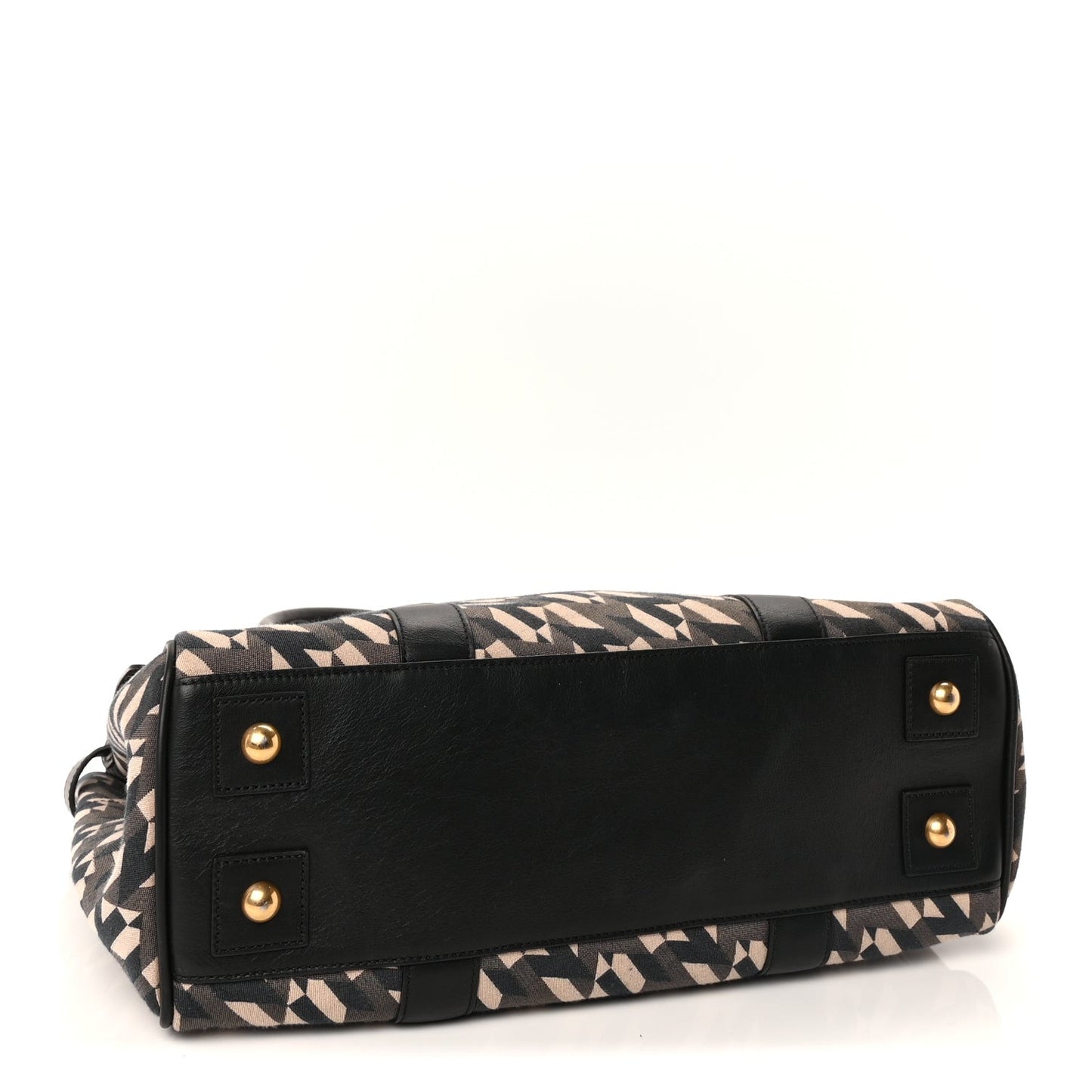 Monogram Smooth Calfskin Canvas Print Bayswater  Black