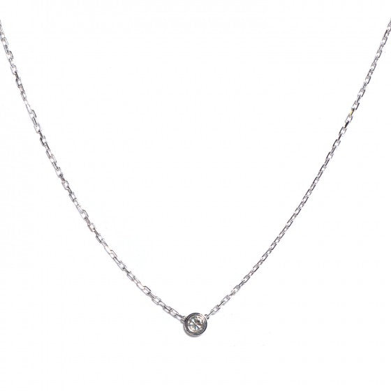 18K White Gold Diamond SM D'Amour Pendant Necklace
