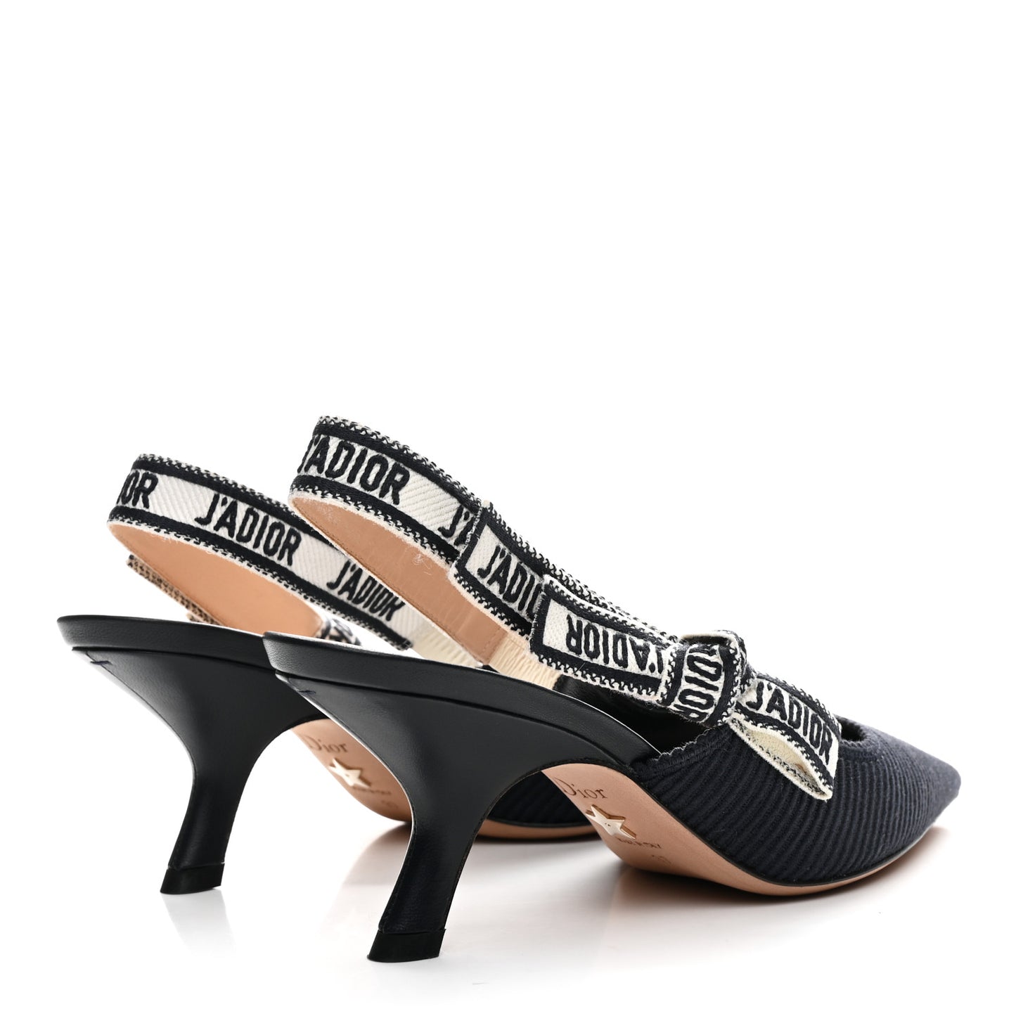 Technical Canvas Ribbon J Adior Slingback 65mm Pumps 37 Deep Blue