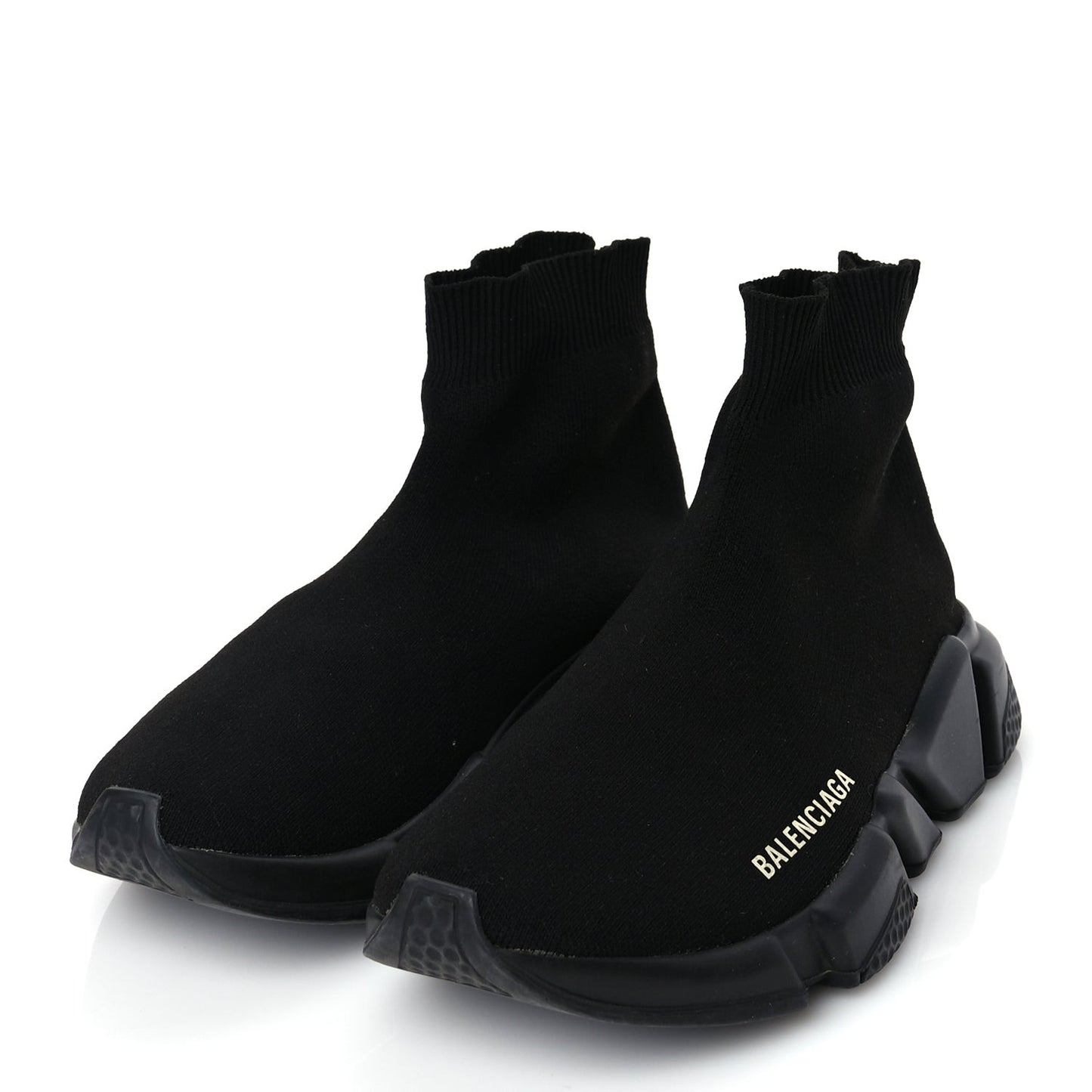Neoprene Knit Womens Speed Sneakers 38 Black