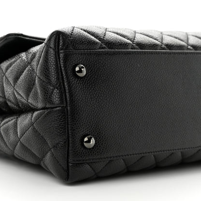 Chanel Caviar Quilted Medium Coco Handle Flap So Black 9 of 10