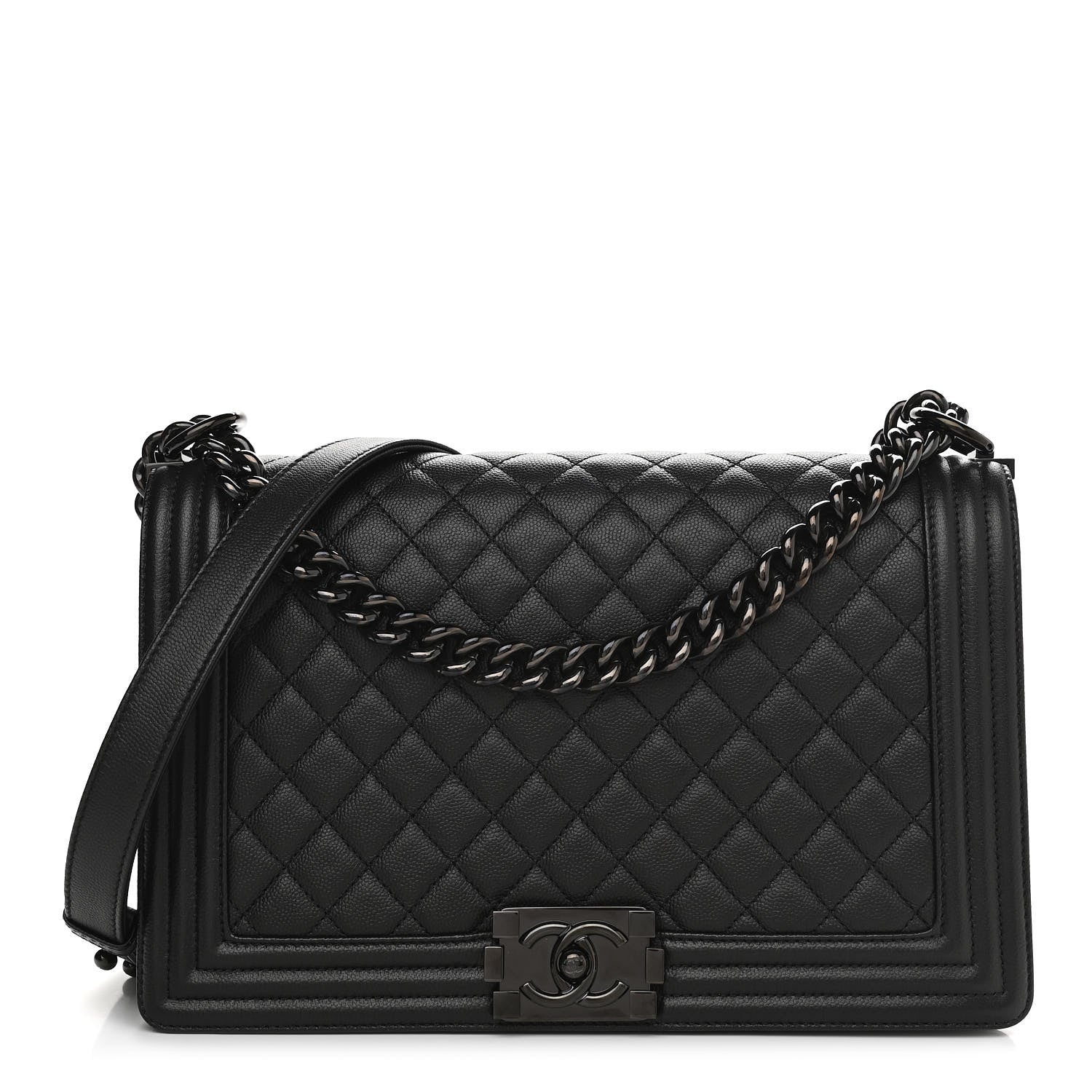 Chanel Caviar Quilted New Medium Boy Flap So Black 1 of 9