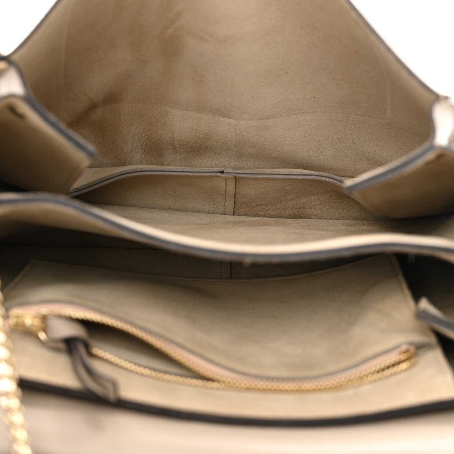 Calfskin Suede Medium Faye Shoulder Bag Motty Grey