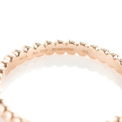 Van Cleef & Arpels 18K Rose Gold Small Perlee Ring 53 6.5 4 of 5