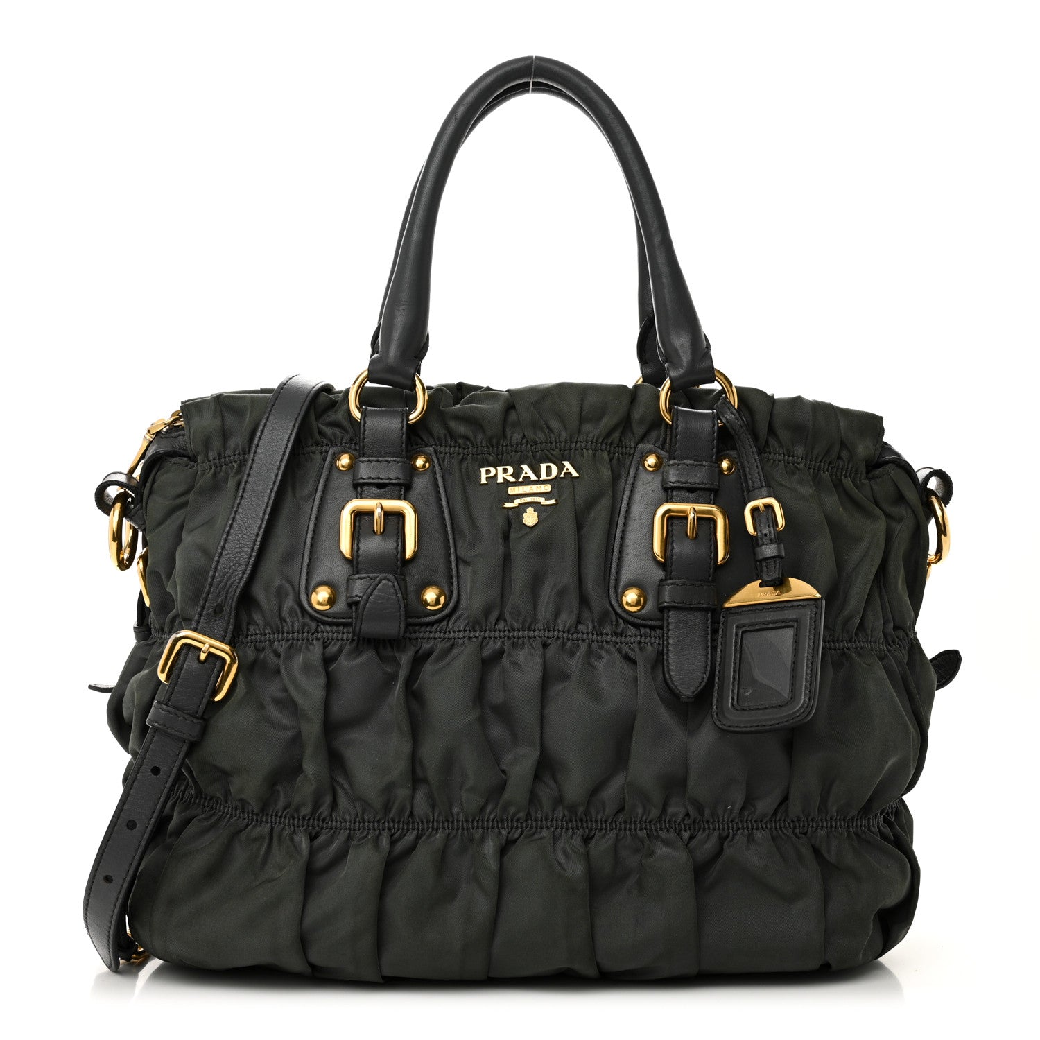 Prada Tessuto Nylon Gaufre Tote Fumo 1 of 9