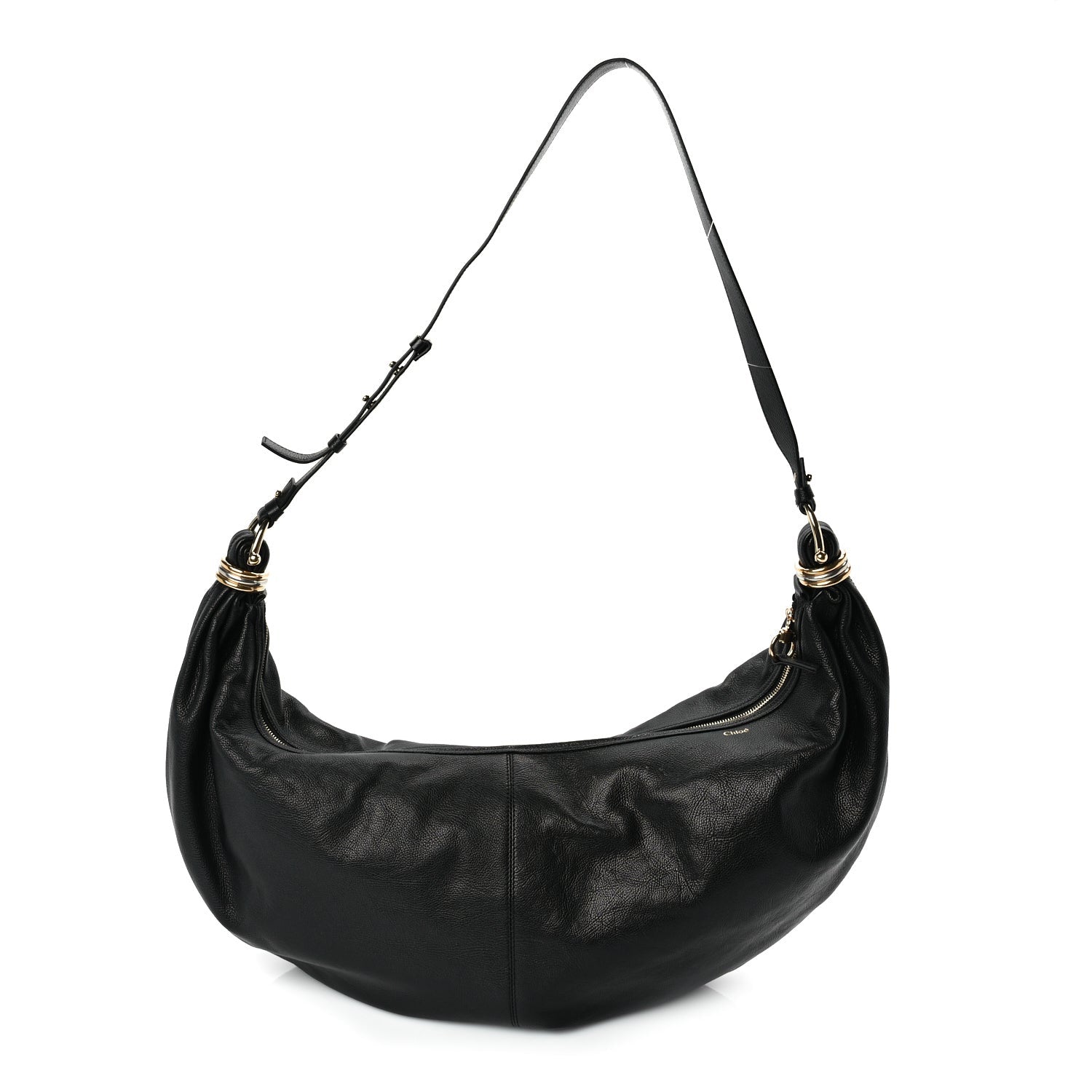 Chloe Grained Calfskin Large Bracelet Hobo Bag Black 1 of 8