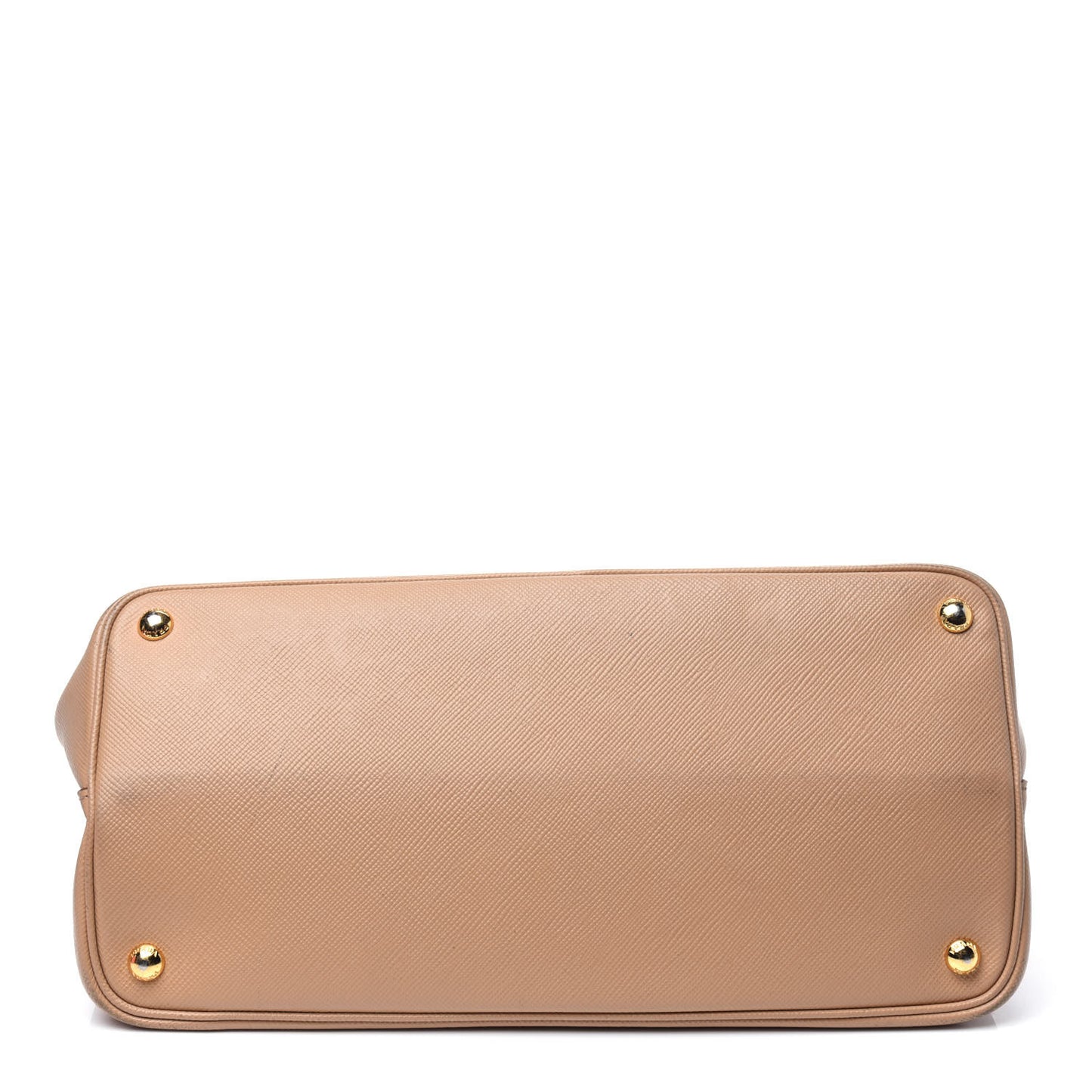 Saffiano Cuir Medium Double Bag Noisette Papaya