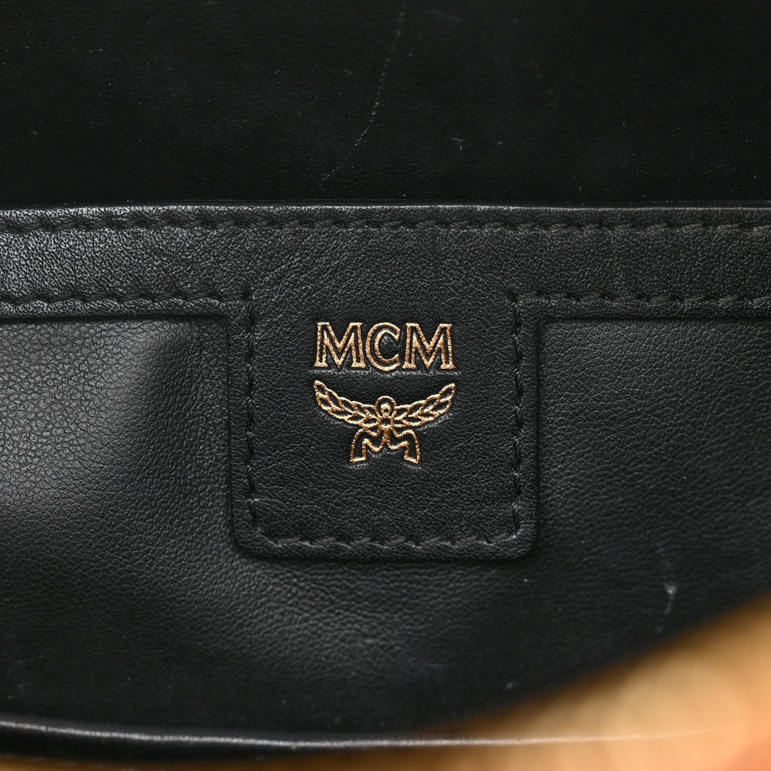 MCM Visetos Small Side Stud Stark Backpack Cognac Cognac 7 of 10