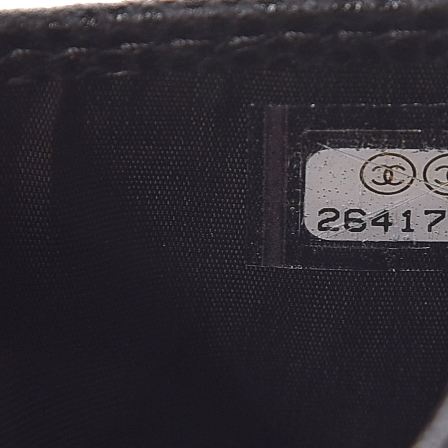 Caviar Quilted Card Holder Black