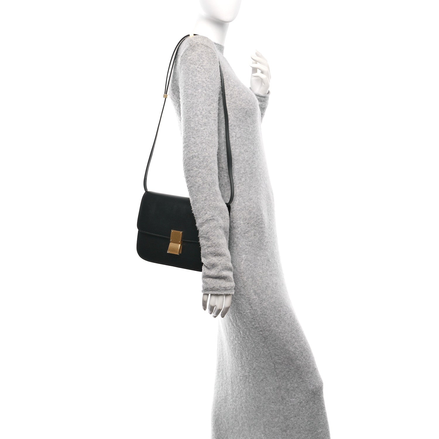 Celine Box Calfskin Medium Classic Box Flap Bag Black 2 of 10