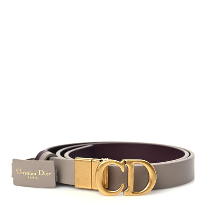 Christian Dior Calfskin Reversible Saddle Belt 75 30 Mauve Purple 1 of 5