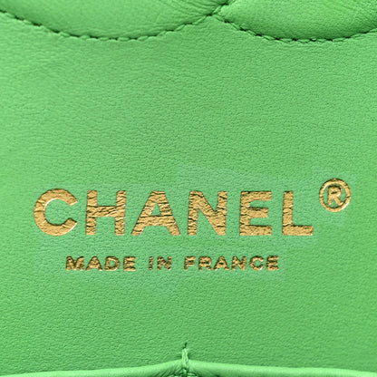 Chanel Caviar Quilted Medium Double Flap Green 5 of 7