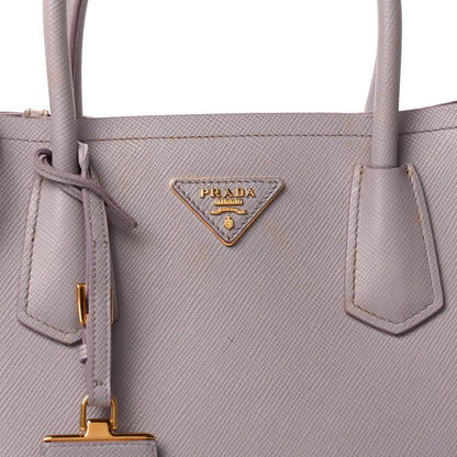 Prada Saffiano Cuir Small Double Bag Glicine 6 of 8