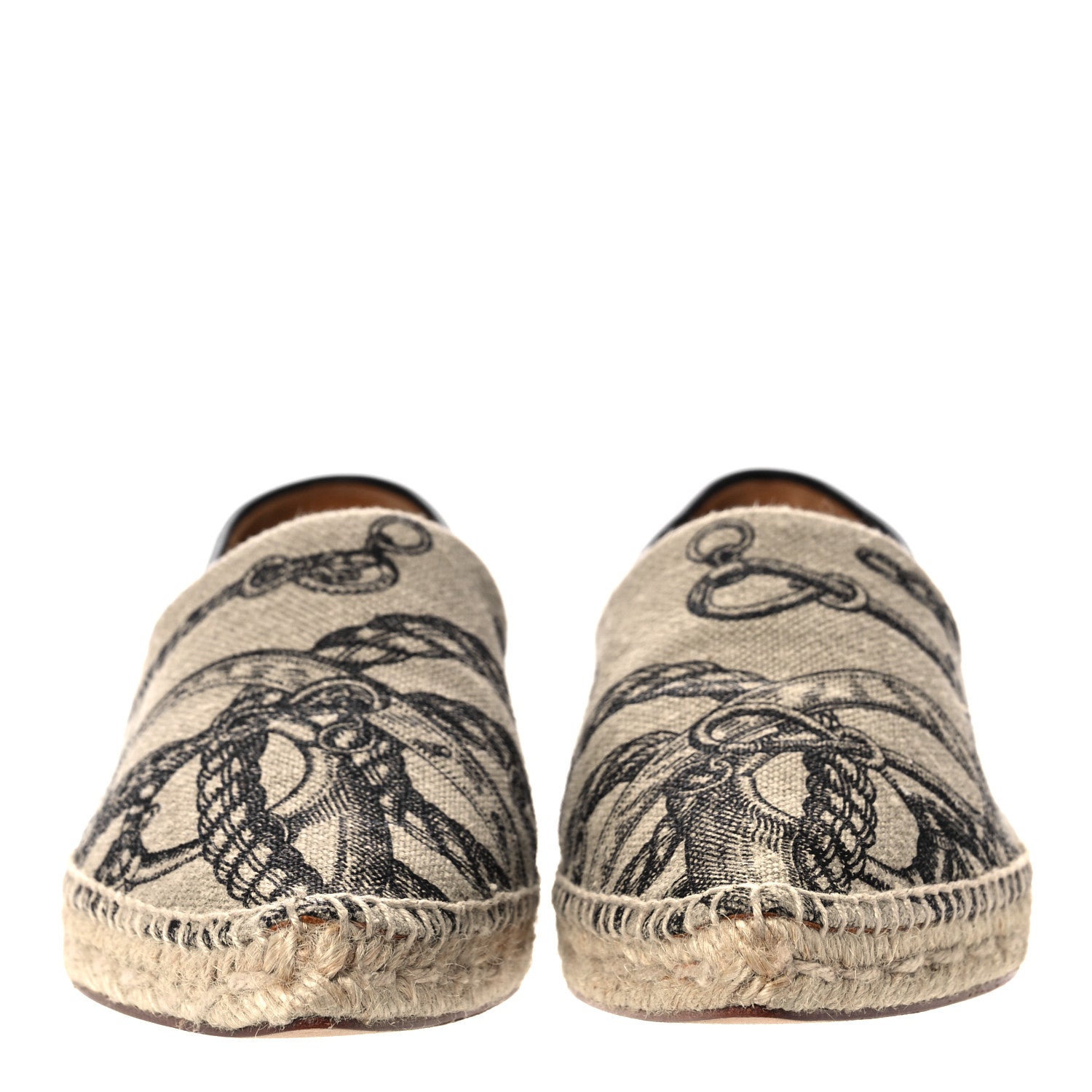 Hermes Canvas Printed Womens Espadrilles 37 2 of 7