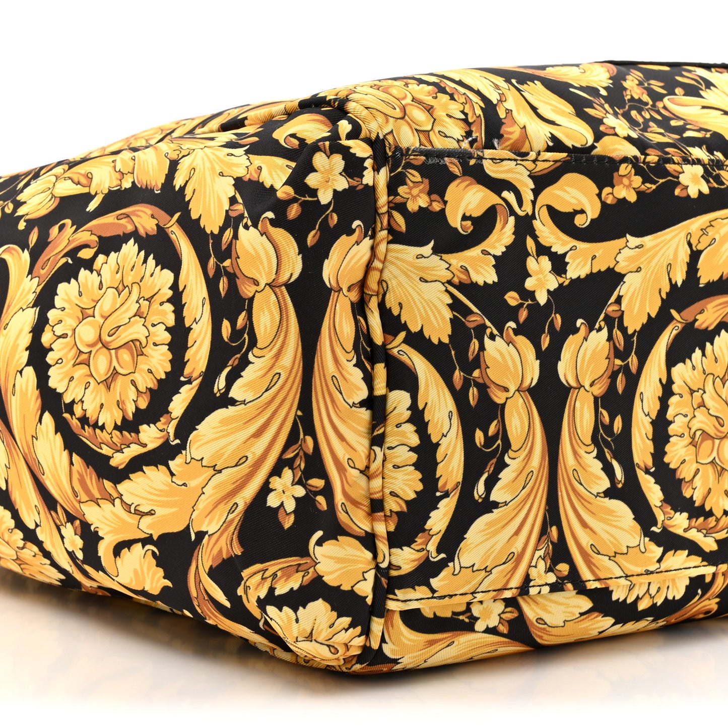 Nylon Baroque Diaper Bag Black