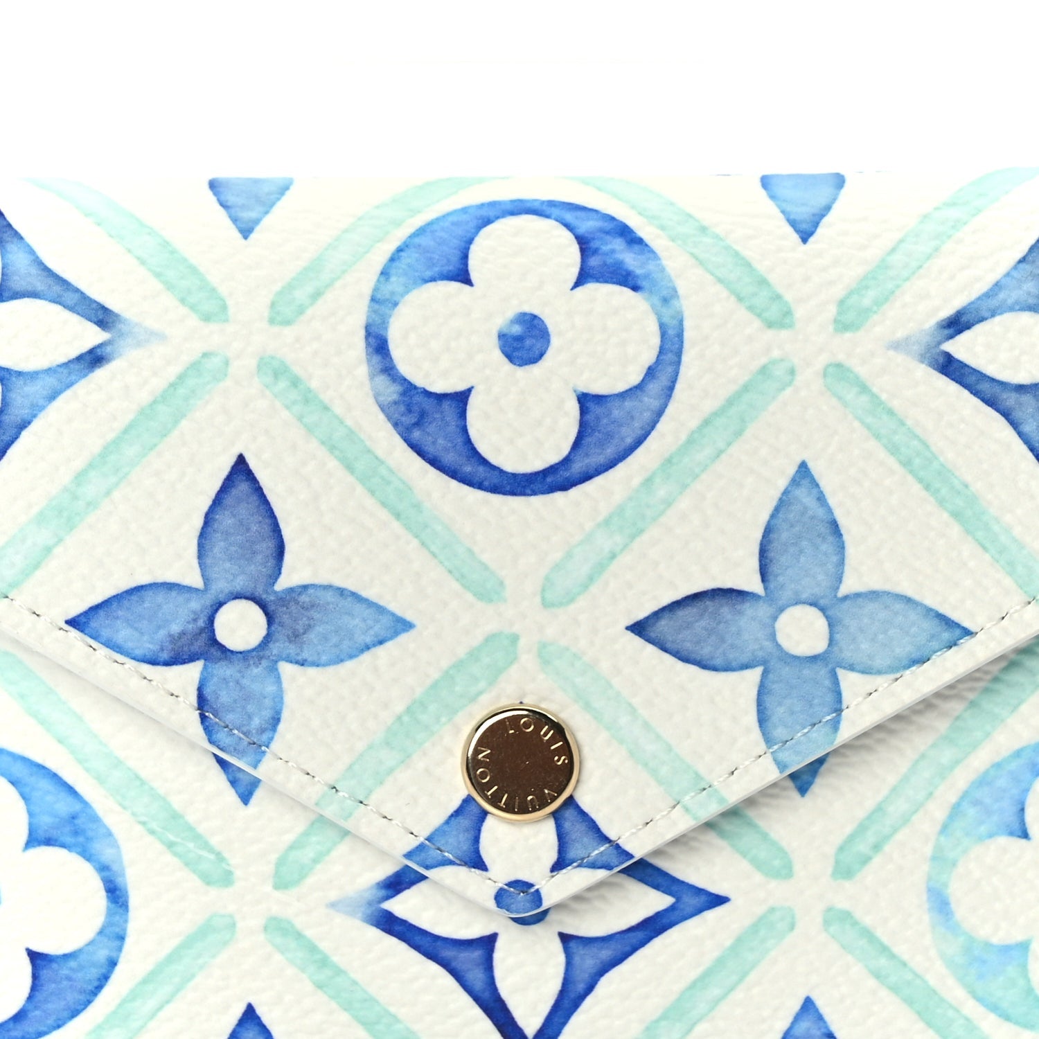 Louis Vuitton Monogram Tiles By The Pool Victorine Wallet Lagoon Blue 6 of 7