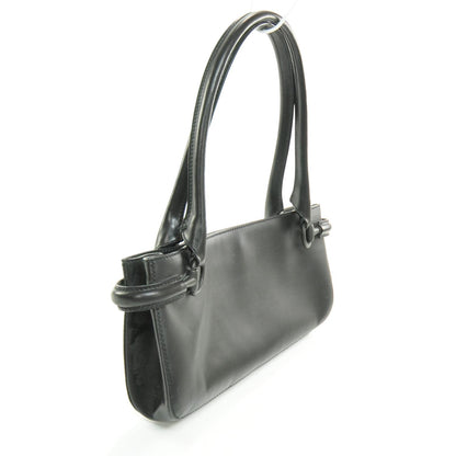 Gucci Matte Leather Horsebit Shoulder Bag Black 3 of 8