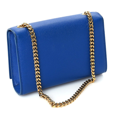 Grain De Poudre Small Classic Monogram Kate Satchel Royal Blue