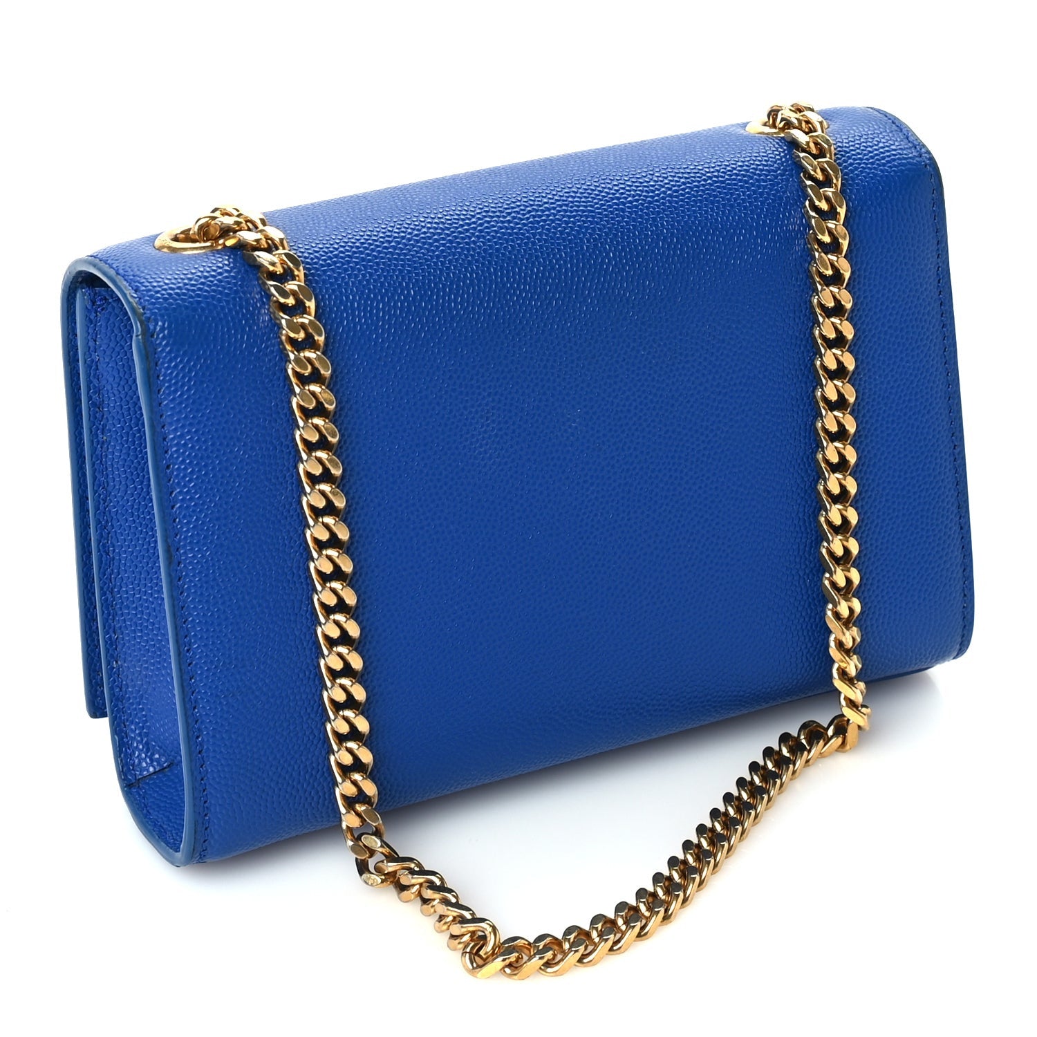 Saint Laurent Grain De Poudre Small Classic Monogram Kate Satchel Royal Blue 2 of 8