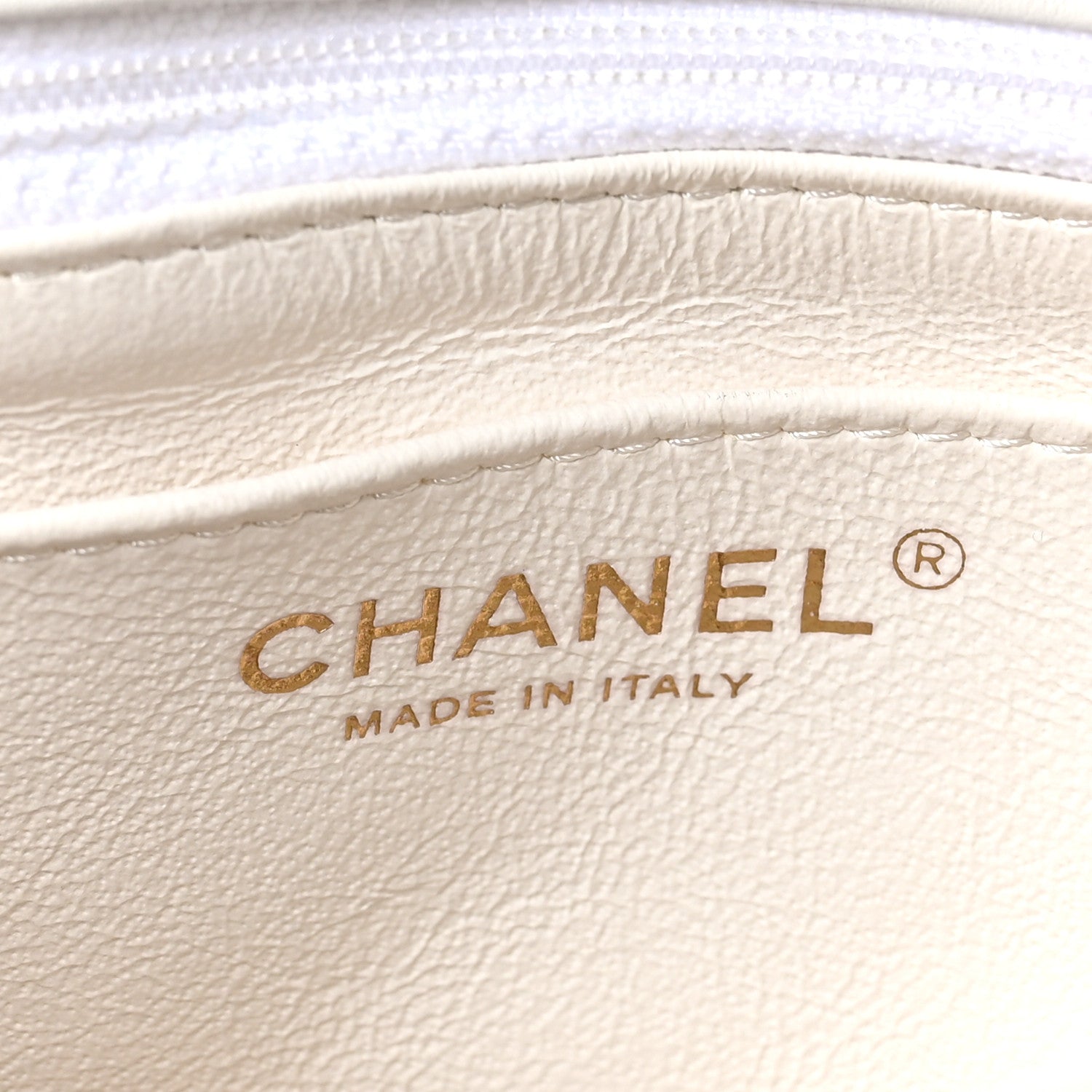 Chanel Patent Quilted Mini Square Flap White 6 of 9