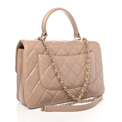 Chanel Lambskin Quilted Medium Trendy CC Flap Dual Handle Bag Beige 2 of 4