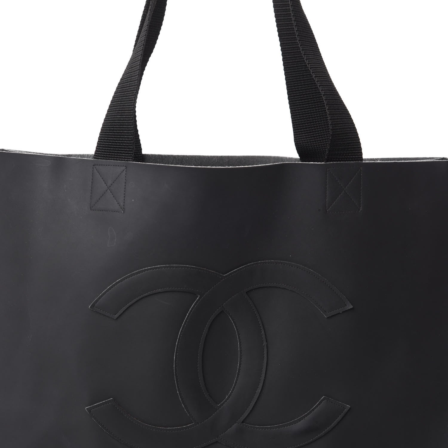 Chanel Rubber CC Tote Black 9 of 11