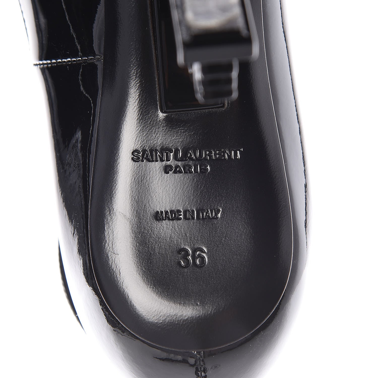 Saint Laurent Patent Opyum Appelle Moi Ankle Strap Pump 36 Black 7 of 12