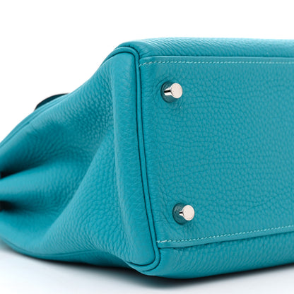 Hermes Togo Kelly Retourne 32 Turquoise 9 of 14