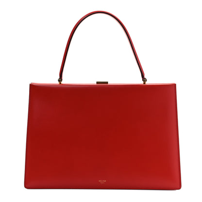 Celine Patina Box Calfskin Medium Clasp Bag Scarlet 1 of 8