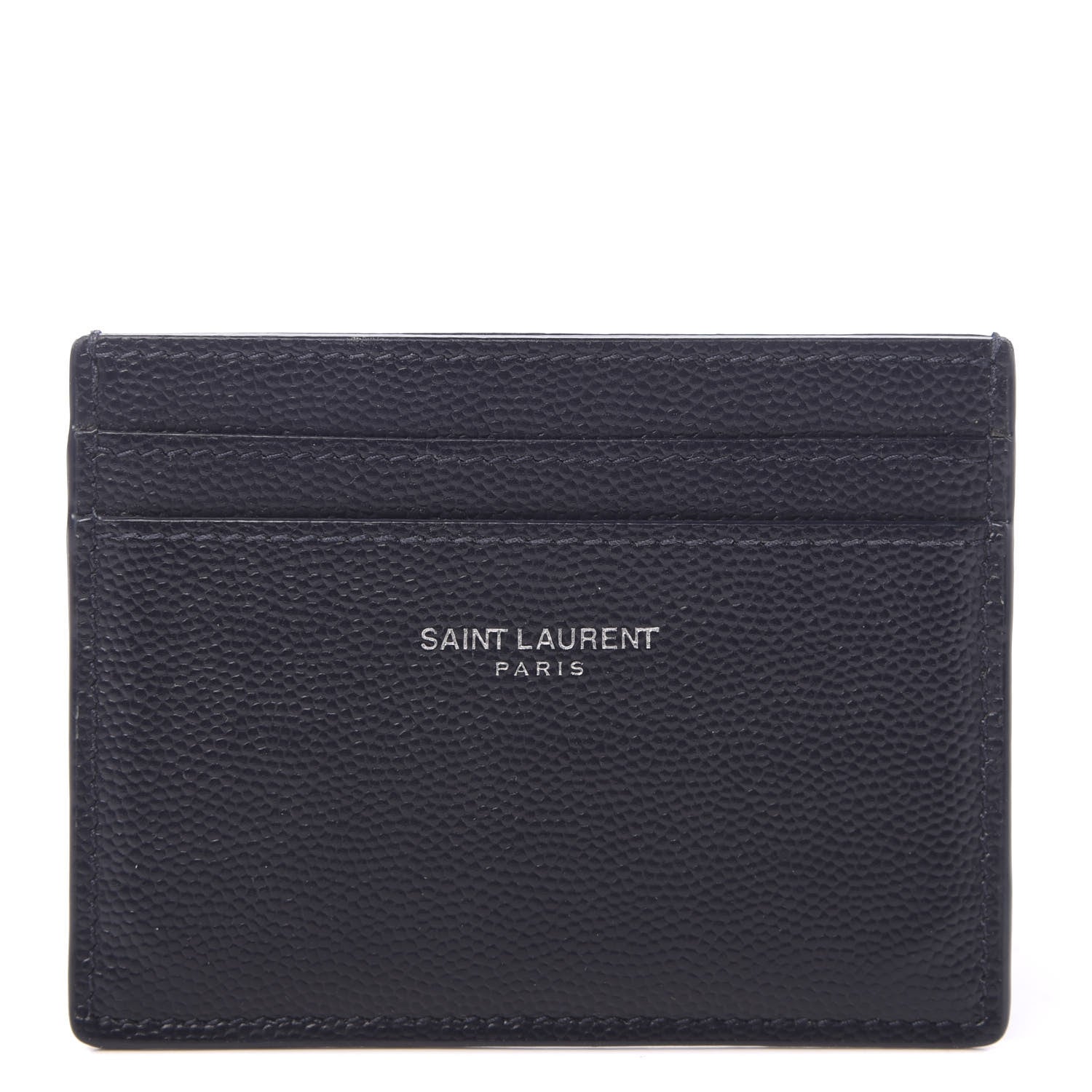 Saint Laurent Grain De Poudre Card Case Black 1 of 7