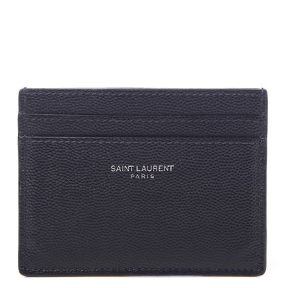 Saint Laurent Grain De Poudre Card Case Black 1 of 7