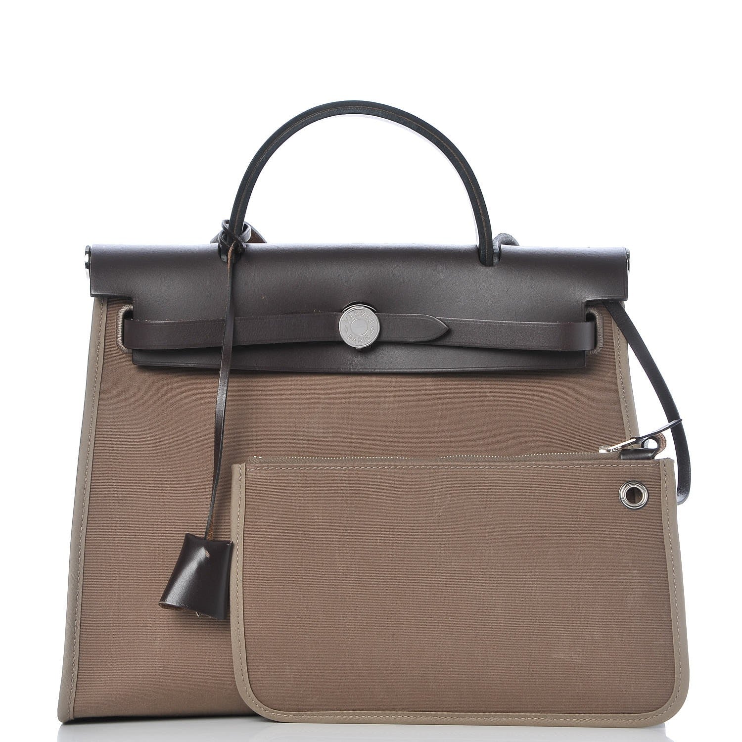 Hermes Vache Hunter Toile Herbag Zip 31 PM Etoupe Ebene 3 of 16