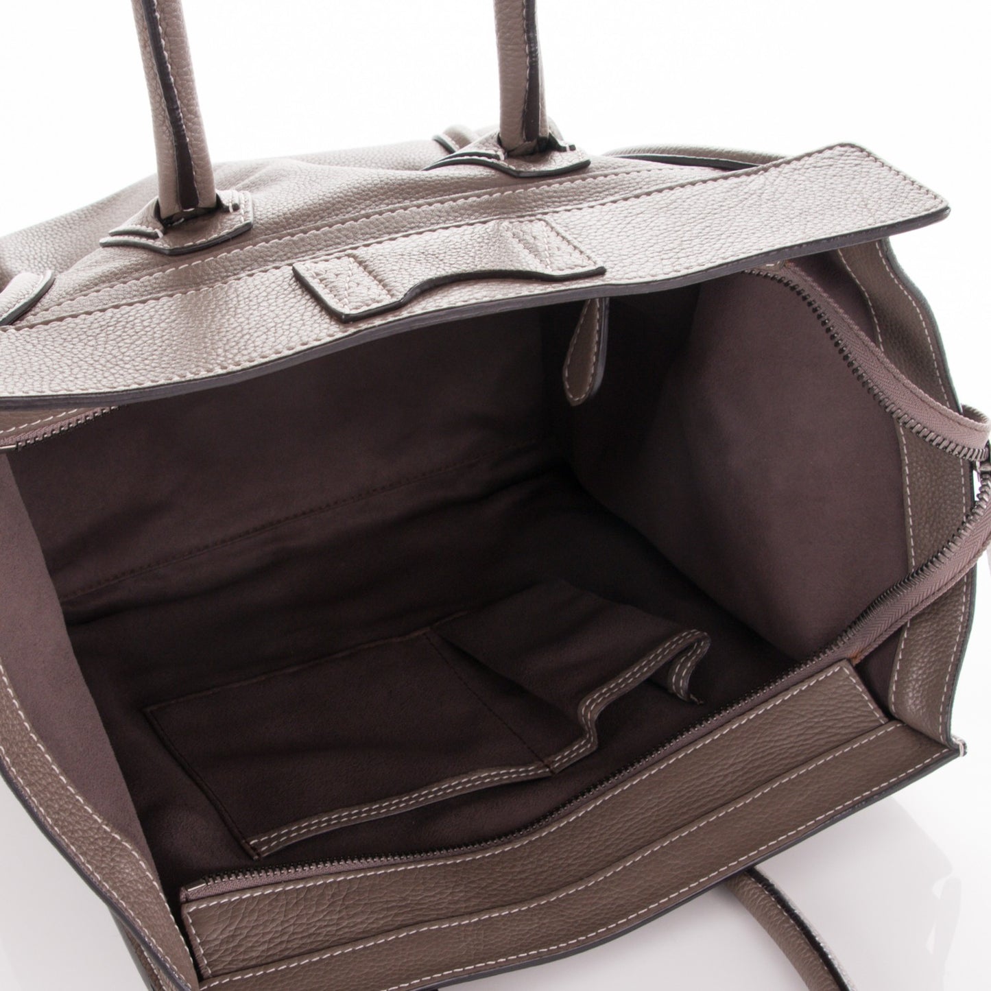 Drummed Calfskin Mini Luggage Souris