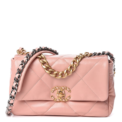 Chanel Lambskin Quilted Medium 19 Flap Light Pink 1 of 11