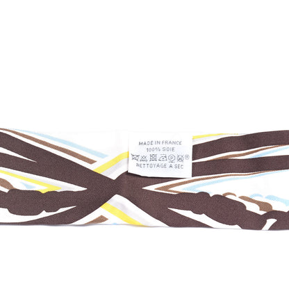 Hermes Silk Brides De Gala Shadow Twilly Marron White Jaune 4 of 4