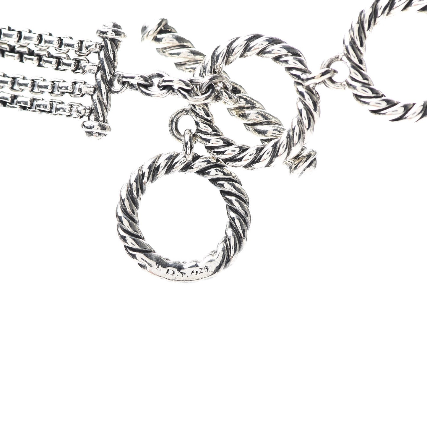 Sterling Silver Diamond Multi Strand Starburst Station Necklace