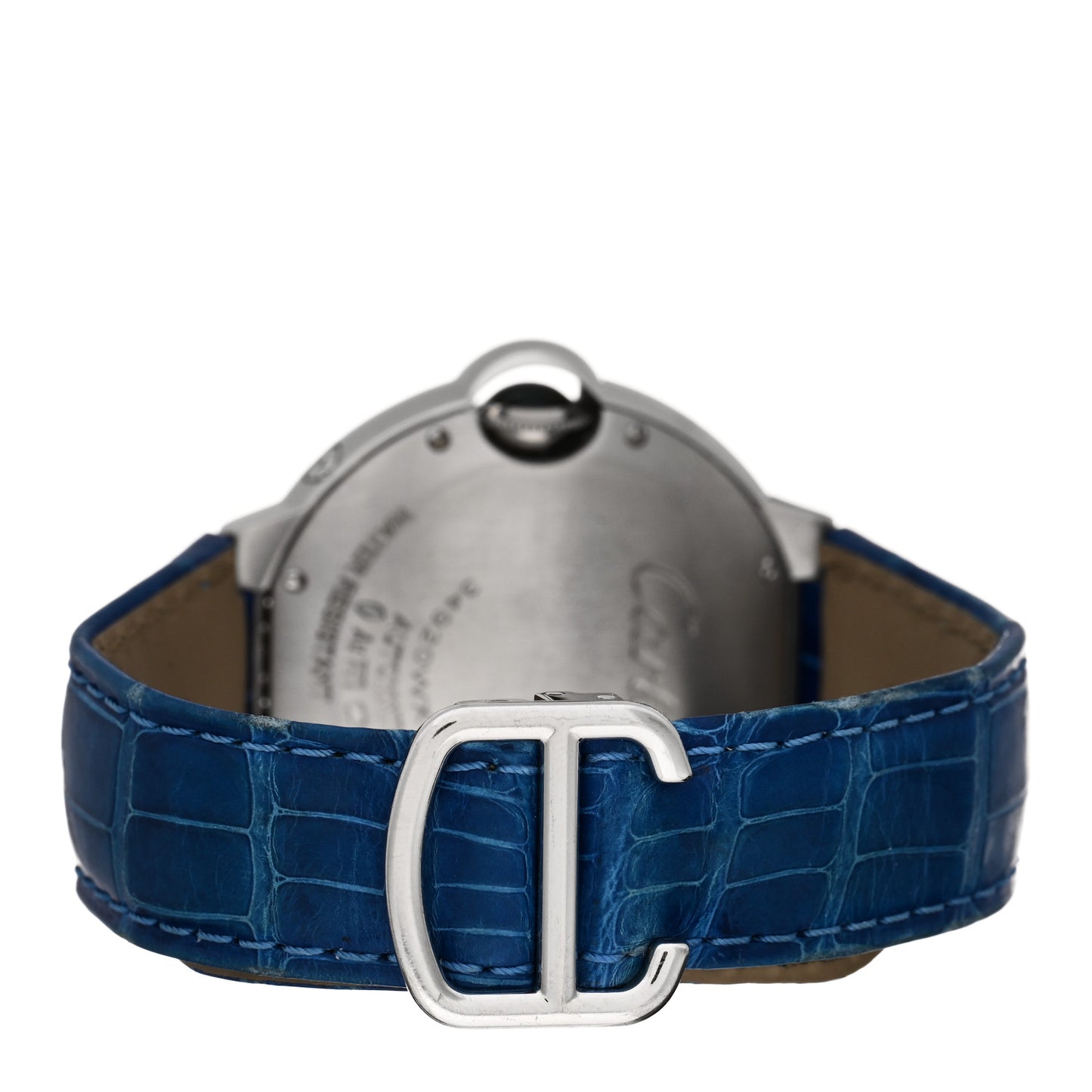 18K White Gold Diamond Pave Bezel 37mm Ballon Bleu De Cartier Moonphase Automatic Watch