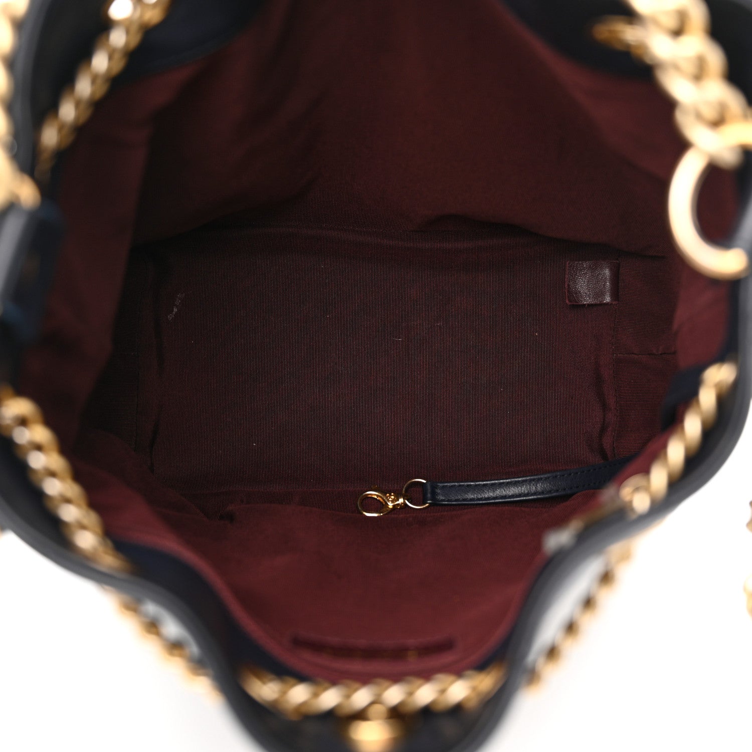 Chanel Calfskin Quilted Small On My Shoulder Drawstring Bag Blue 4 of 13