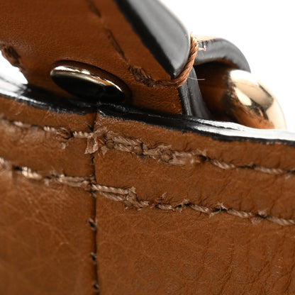 Burberry Grainy Calfskin Canvas Mega Check Medium Ashby Tassel Hobo Saddle Brown 12 of 12